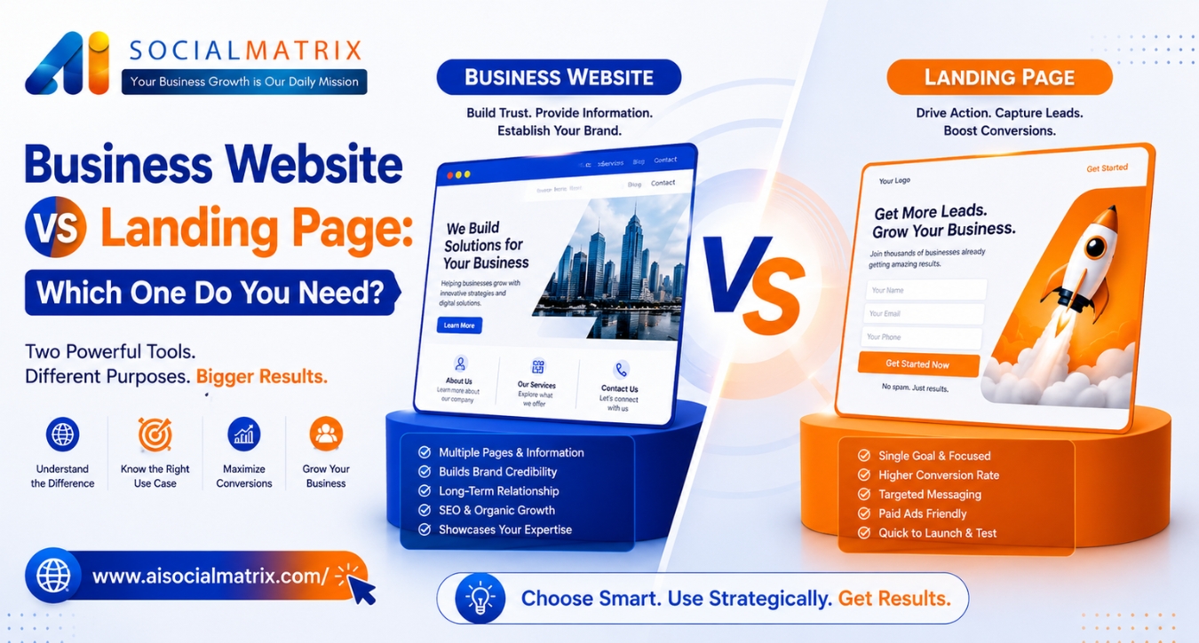 Business Website vs Landing Page: Which One Do You Need?